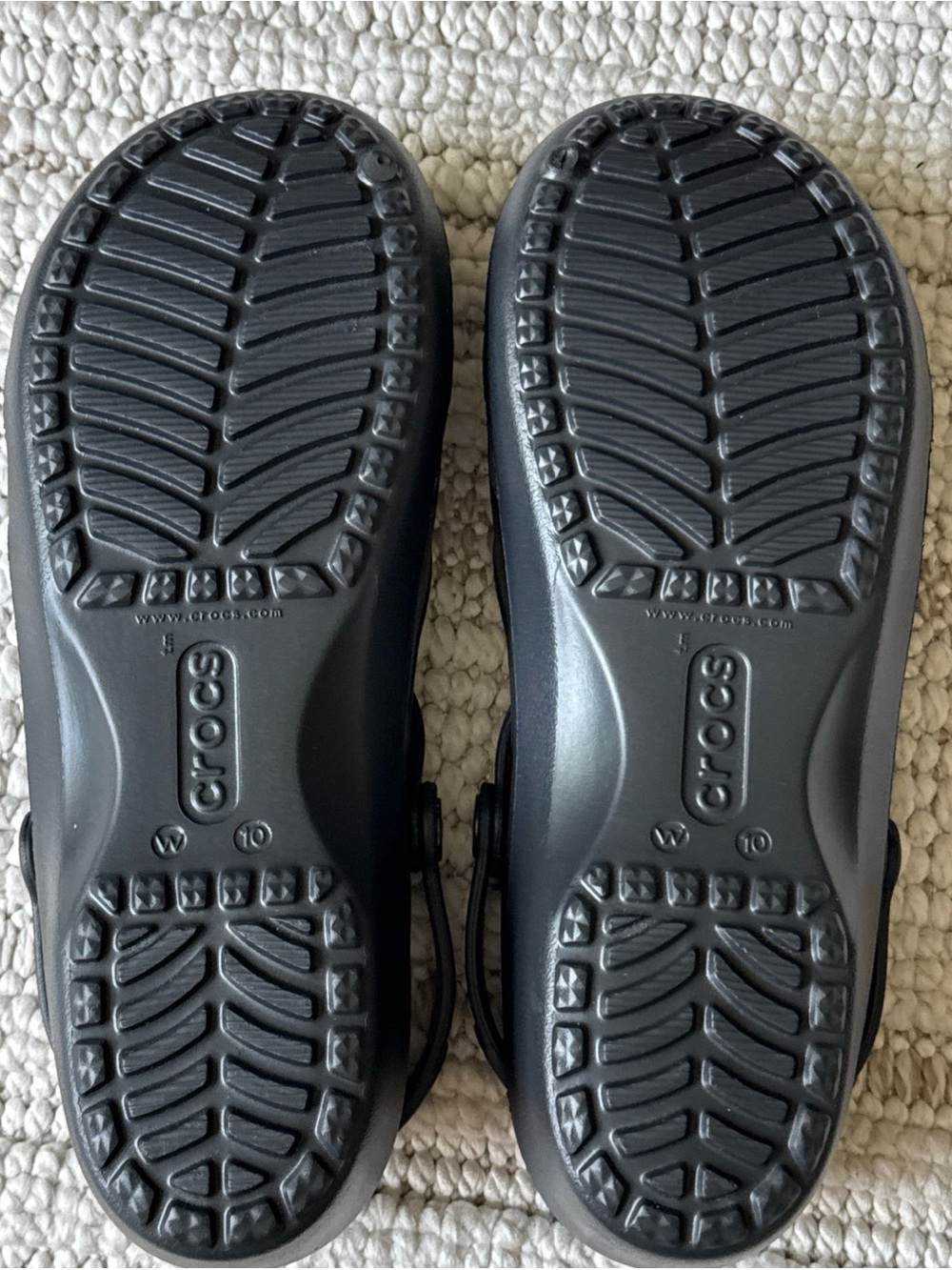 Crocs Black Double Strap Clog Comfort Slip-on Shoes Size 10 Women's - Picture 11 of 14